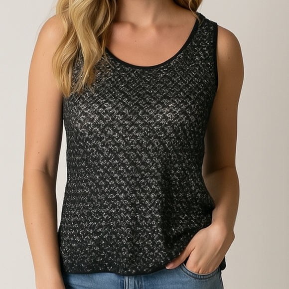 Talbots Silk Lace Overlay Sleeveless Top Size Large - Picture 1 of 7